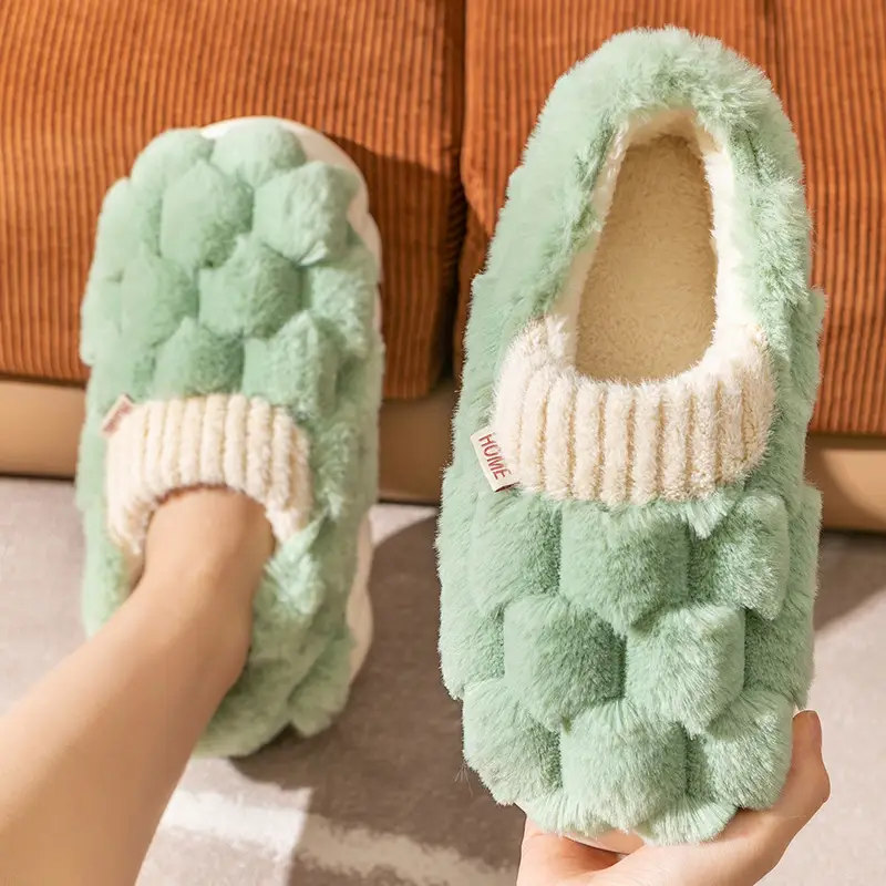 Hexagonal cotton shoes green