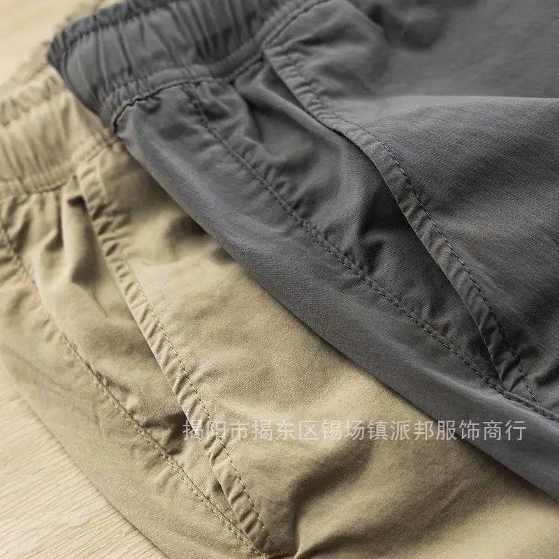 2021 Men Beige Construction Pants Loose Plus Large - Image 5