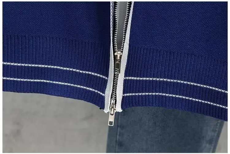 Men Green Zipper Cardigan Sweater Set with Jeans — feature 5