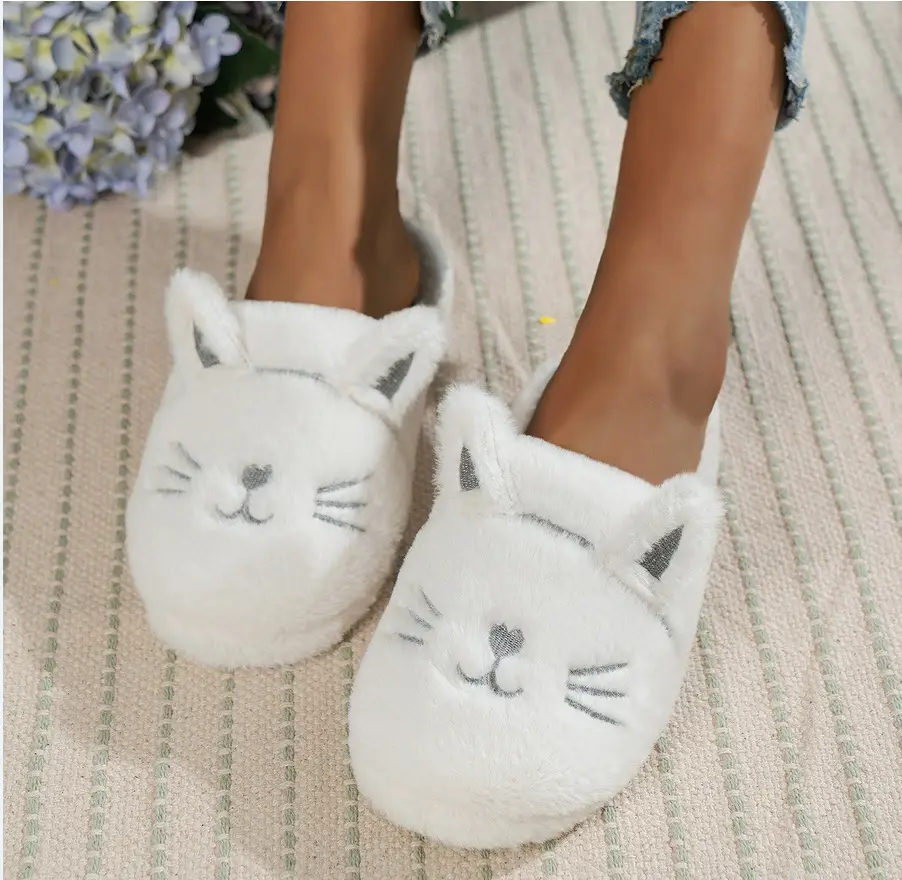 New Jacquard Japanese Style Soft-Soled Silent Waterproof-Soled Slippers Non-Slip Wooden Floor Indoor Cotton Slippers - Image 4
