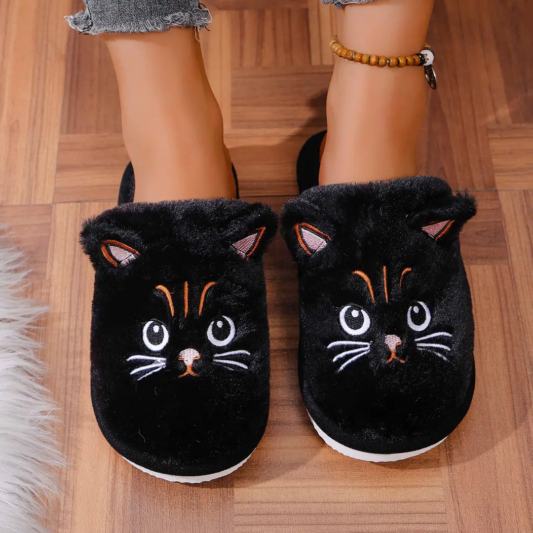New Jacquard Japanese Style Soft-Soled Silent Waterproof-Soled Slippers Non-Slip Wooden Floor Indoor Cotton Slippers - Image 6