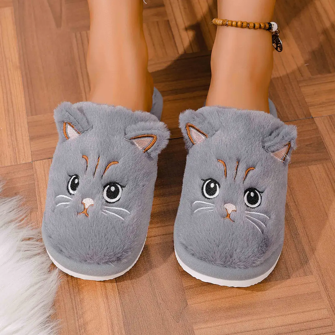 New Jacquard Japanese Style Soft-Soled Silent Waterproof-Soled Slippers Non-Slip Wooden Floor Indoor Cotton Slippers - Image 7