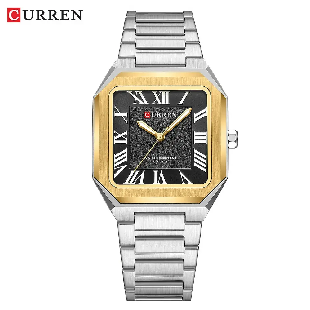 Curren Men's Green Dial Quartz Watch with Gold Case - Image 5