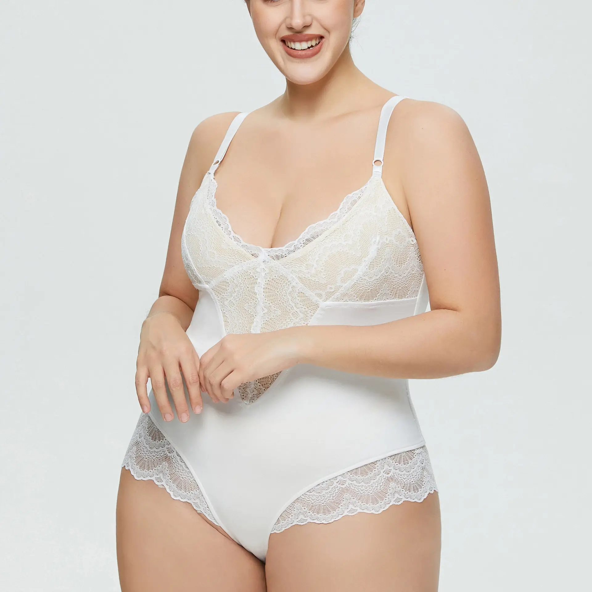 Black Lace Camisole Nightgown with High Waist & Hollow Design