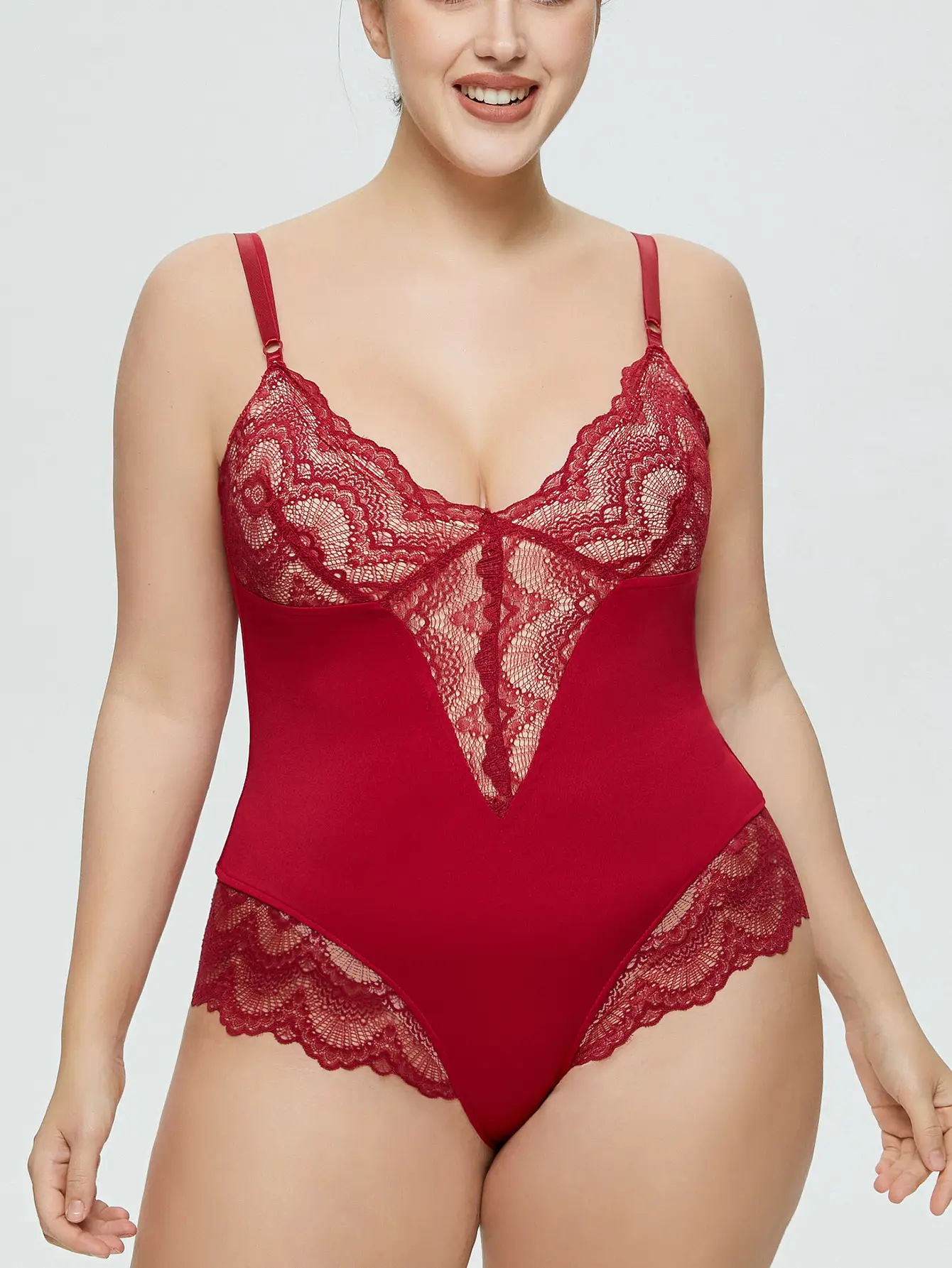 Black Lace Camisole Nightgown with High Waist & Hollow Design