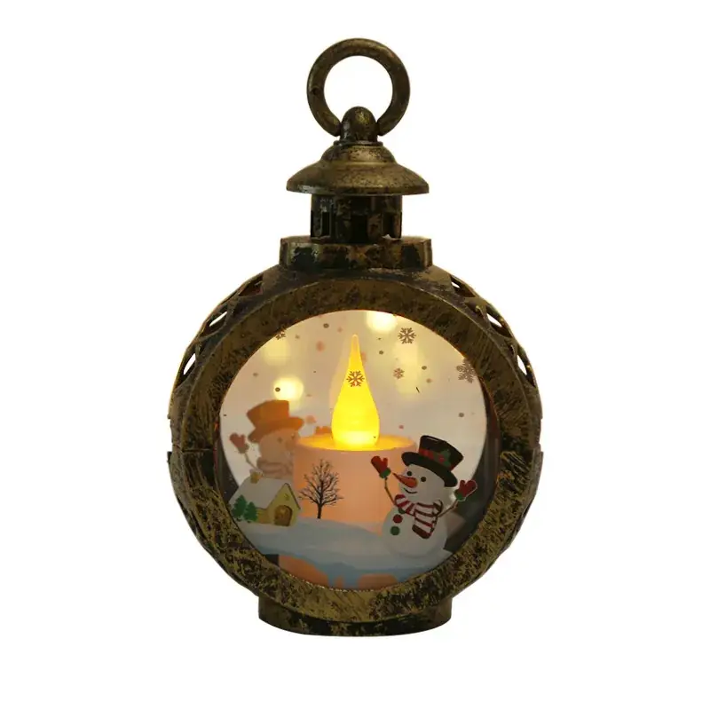 Christmas Candle Lamp Pendant with Santa Window Design - Image 9