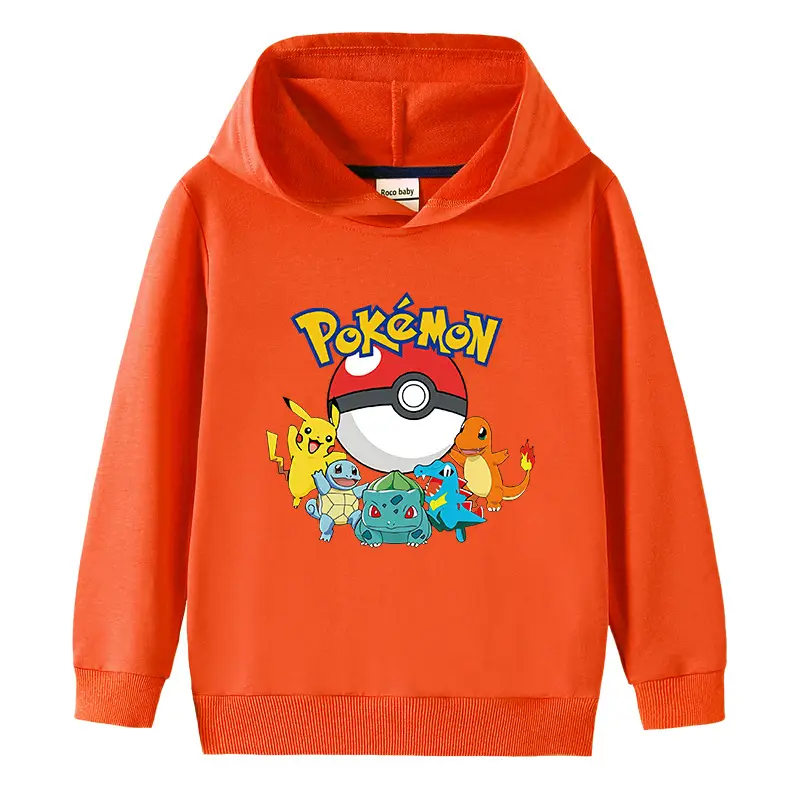 Kids Pokemon Hooded Sweatshirt Light Blue Cotton - Image 11