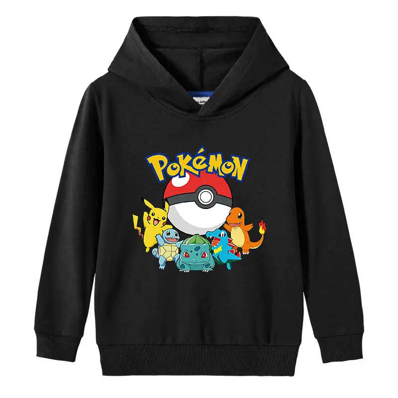 Kids Pokemon Hooded Sweatshirt Light Blue Cotton - Image 8