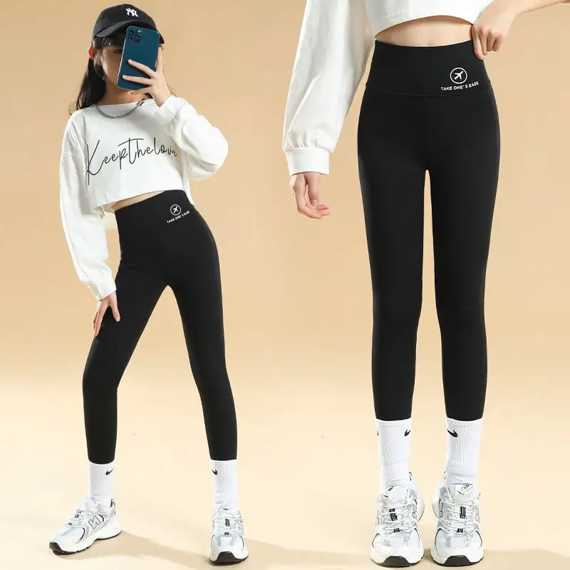 Girls Shark Pants Black Spring Leggings Women - Image 6