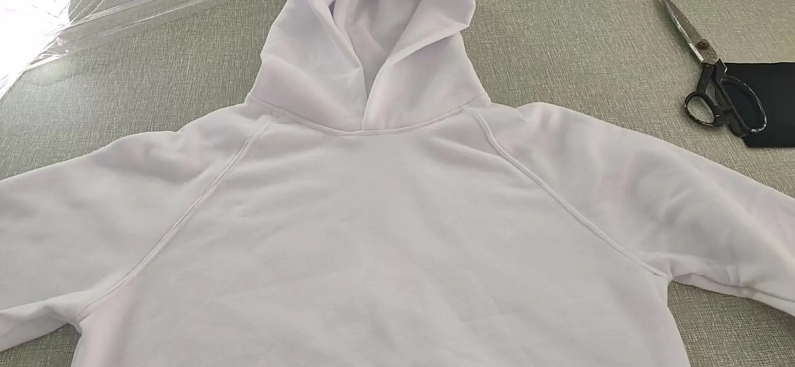 Men's Cream Hooded Sweatshirt with EUDOTIALS Print — feature 11
