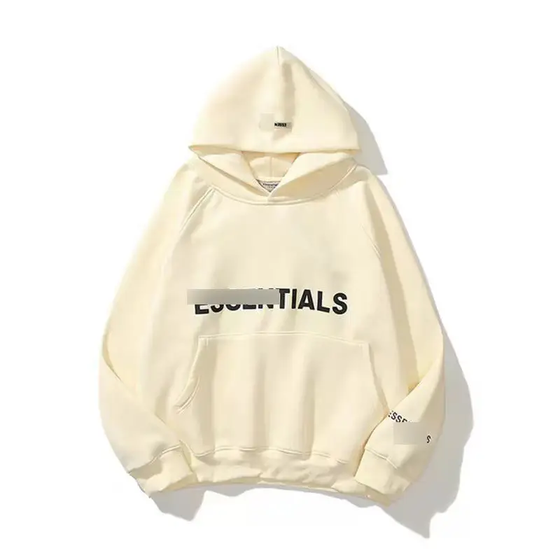 Men's Cream Hooded Sweatshirt with EUDOTIALS Print - Image 9