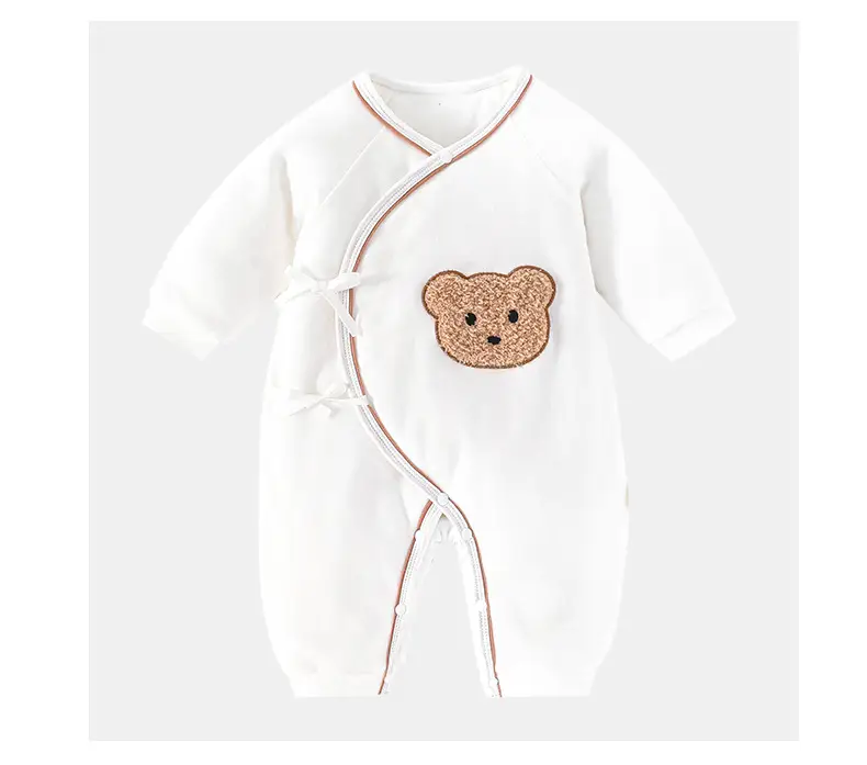 Newborn Butterfly Pajamas White Cotton 0-6 Months — feature 10