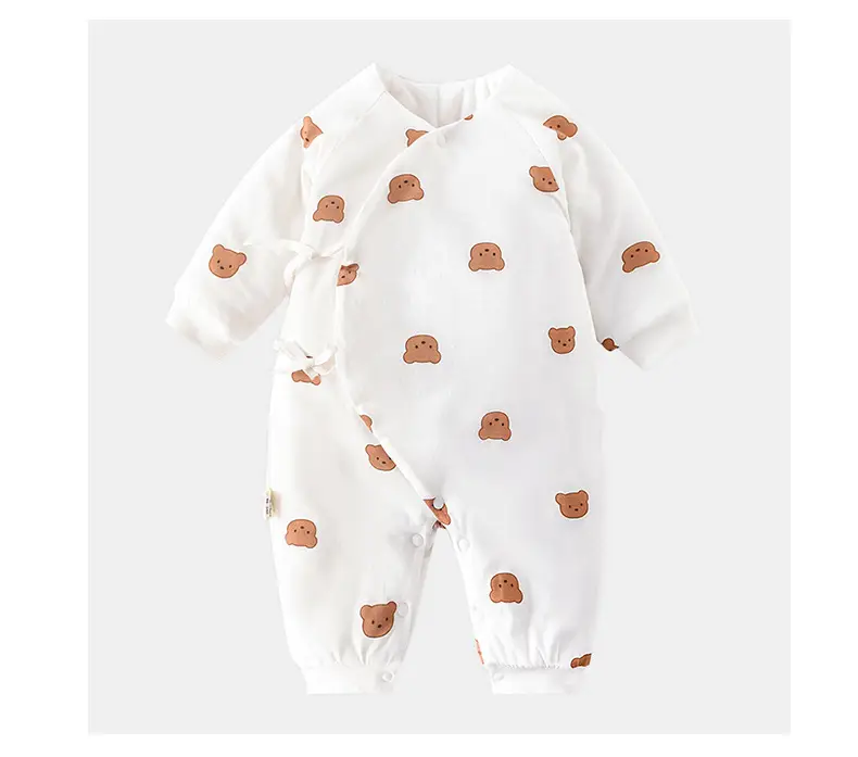 Newborn Butterfly Pajamas White Cotton 0-6 Months — feature 11