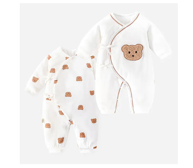 Newborn Butterfly Pajamas White Cotton 0-6 Months — feature 8