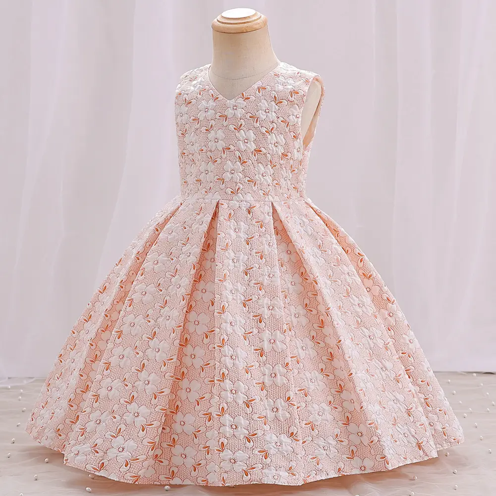 Baby Full Moon Princess Dress for Girls White Embroidered - Image 4