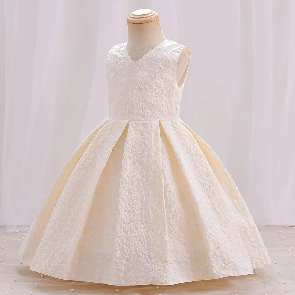 Baby Full Moon Princess Dress for Girls White Embroidered — feature 11