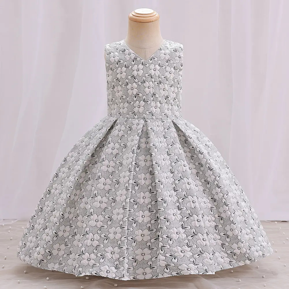 Baby Full Moon Princess Dress for Girls White Embroidered — feature 7