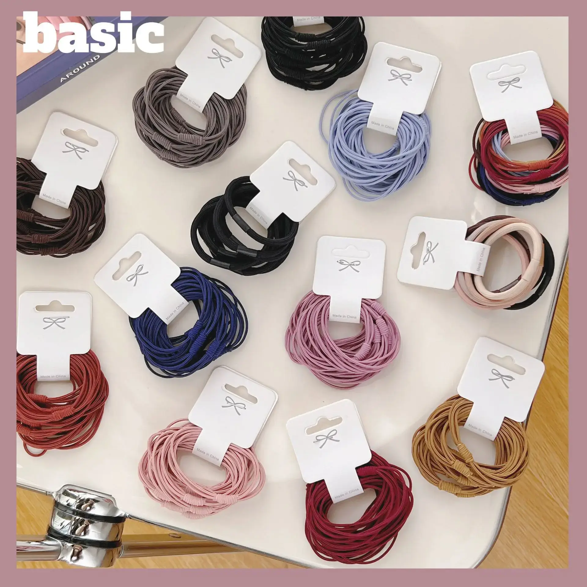 Red Korean Style Hair Rope 5.5CM Multi-strand