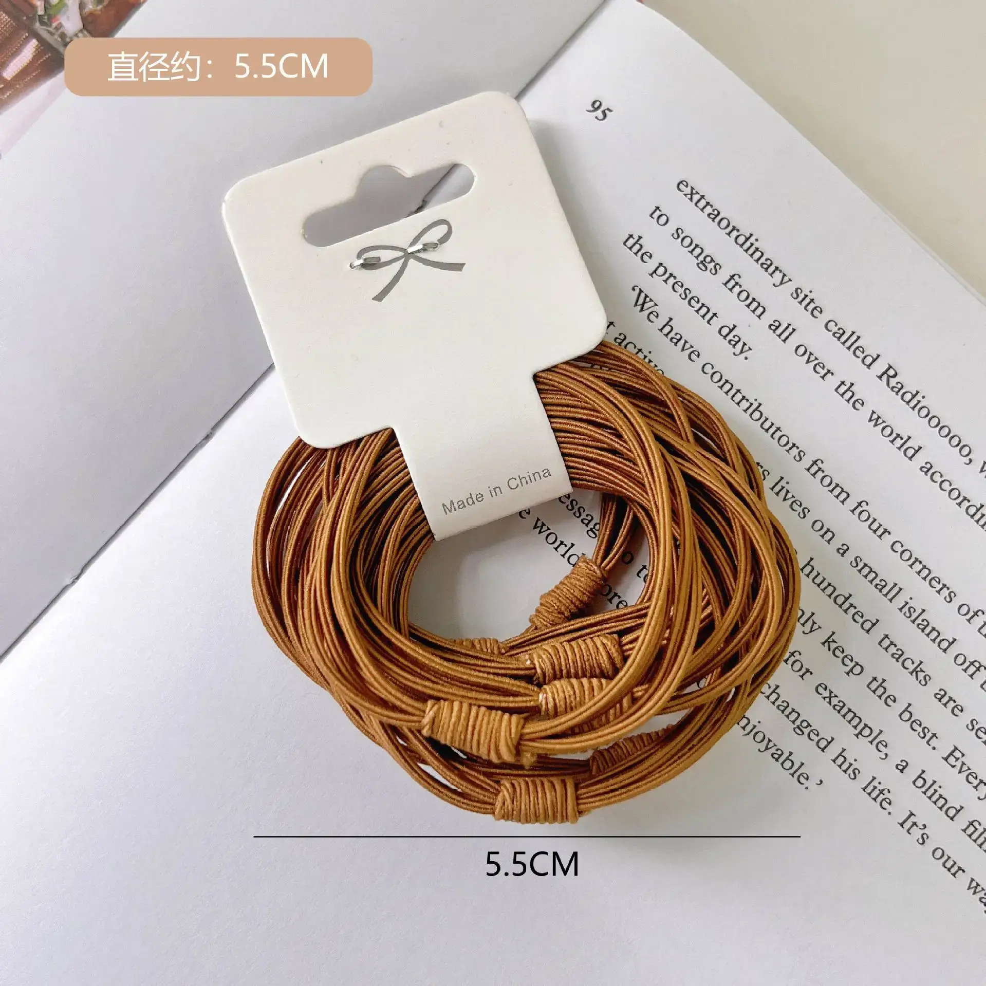 Red Korean Style Hair Rope 5.5CM Multi-strand