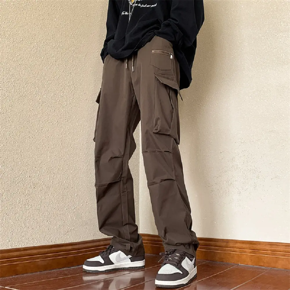Men's Windproof Waterproof Cargo Pants Brown