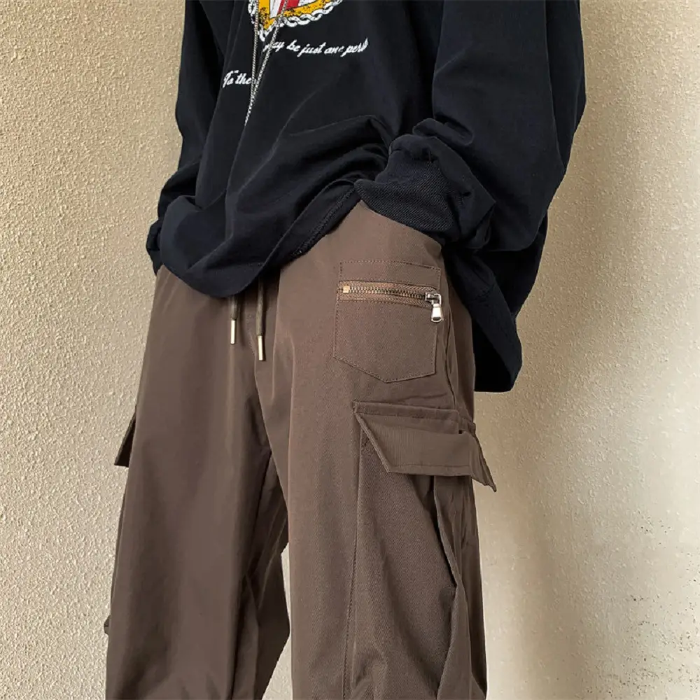 Men's Windproof Waterproof Cargo Pants Brown