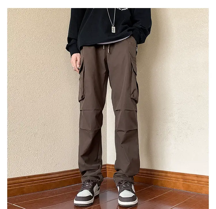 Men's Windproof Waterproof Cargo Pants Brown — feature 11
