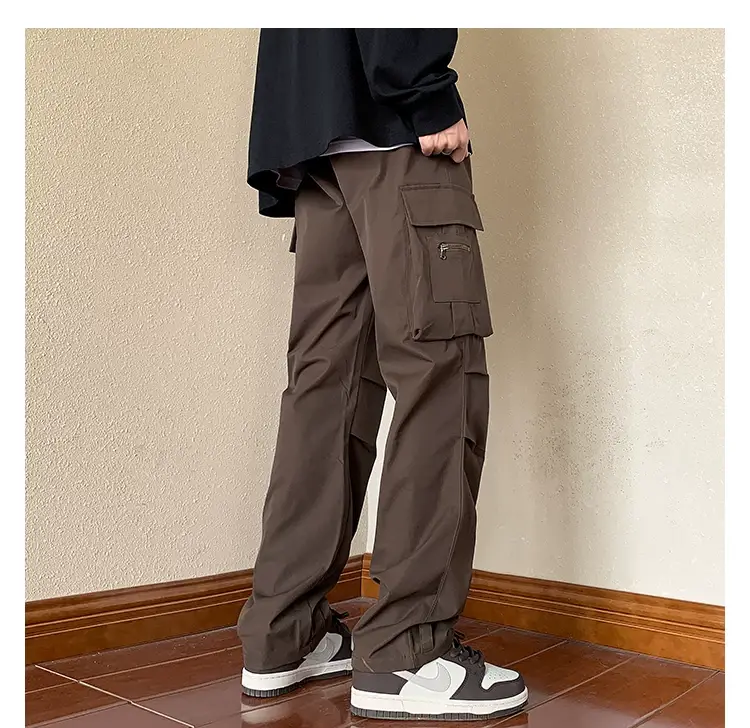 Men's Windproof Waterproof Cargo Pants Brown — feature 12