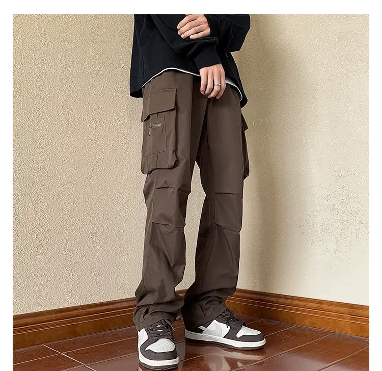 Men's Windproof Waterproof Cargo Pants Brown — feature 13