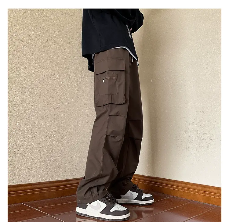 Men's Windproof Waterproof Cargo Pants Brown — feature 15