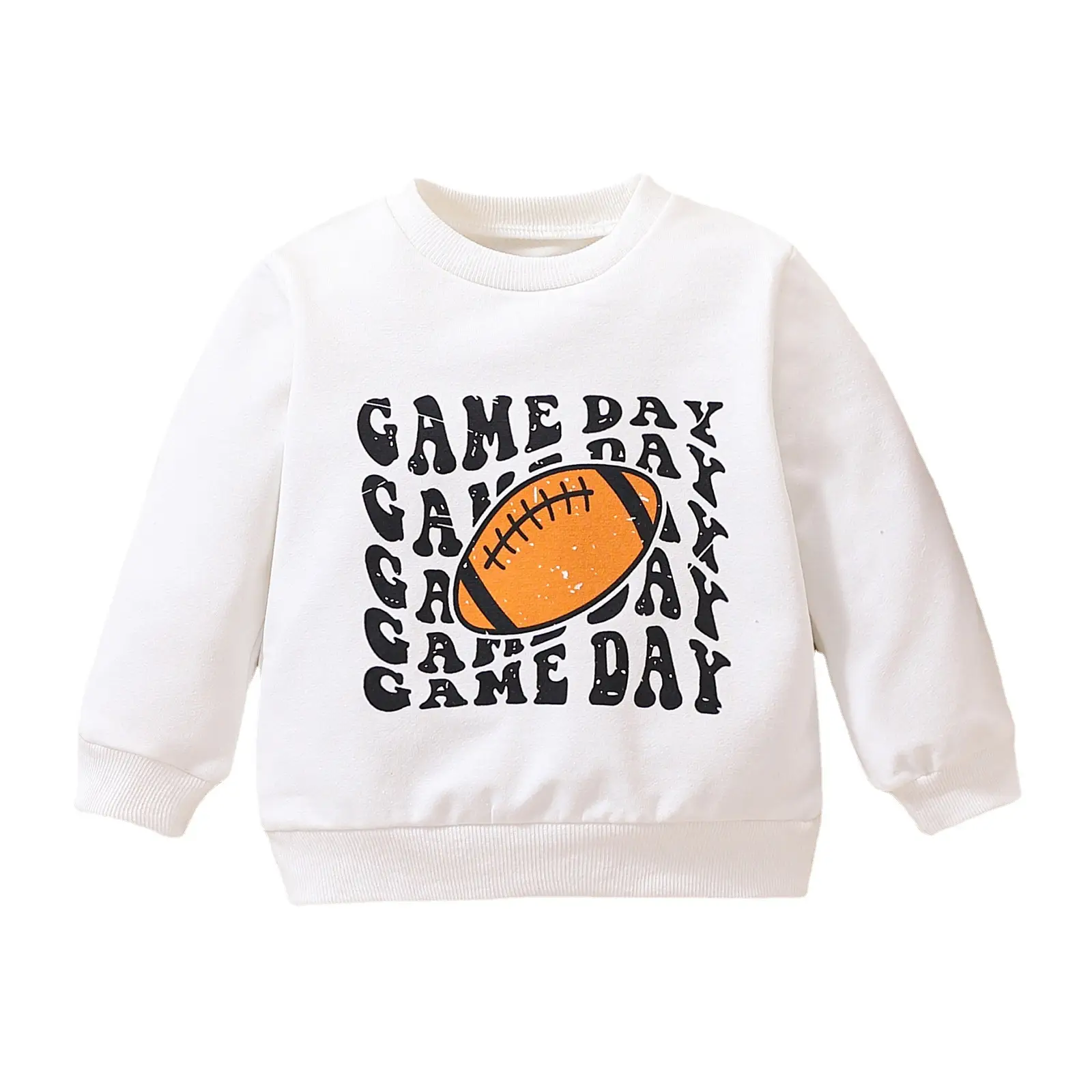 Grey Cotton Long Sleeve Baby Sweater for Boys Girls - Image 5