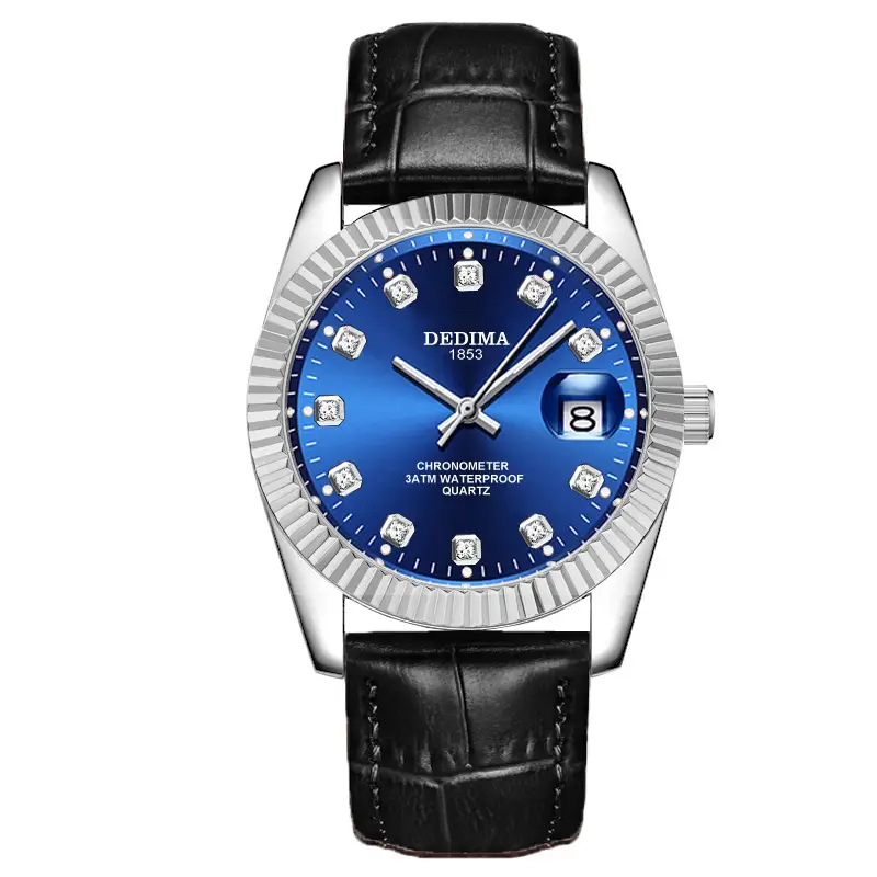 Luminous Gold Couple Watch with Calendar & Strap - Image 41