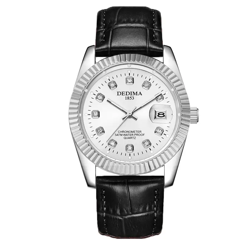 Luminous Gold Couple Watch with Calendar & Strap - Image 14