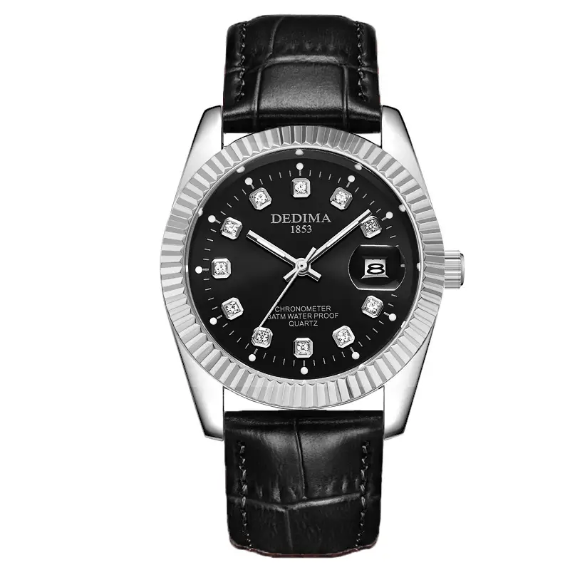 Luminous Gold Couple Watch with Calendar & Strap - Image 15
