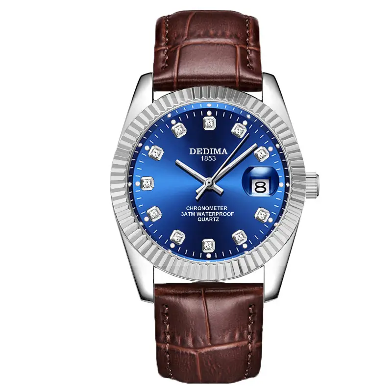 Luminous Gold Couple Watch with Calendar & Strap - Image 18