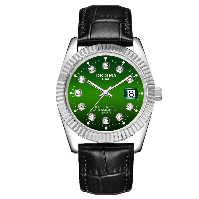 Luminous Gold Couple Watch with Calendar & Strap - Image 19