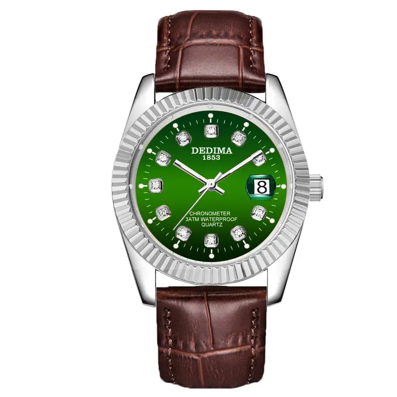 Luminous Gold Couple Watch with Calendar & Strap - Image 20