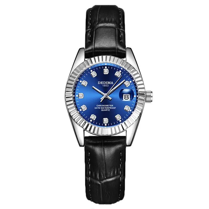 Luminous Gold Couple Watch with Calendar & Strap - Image 21