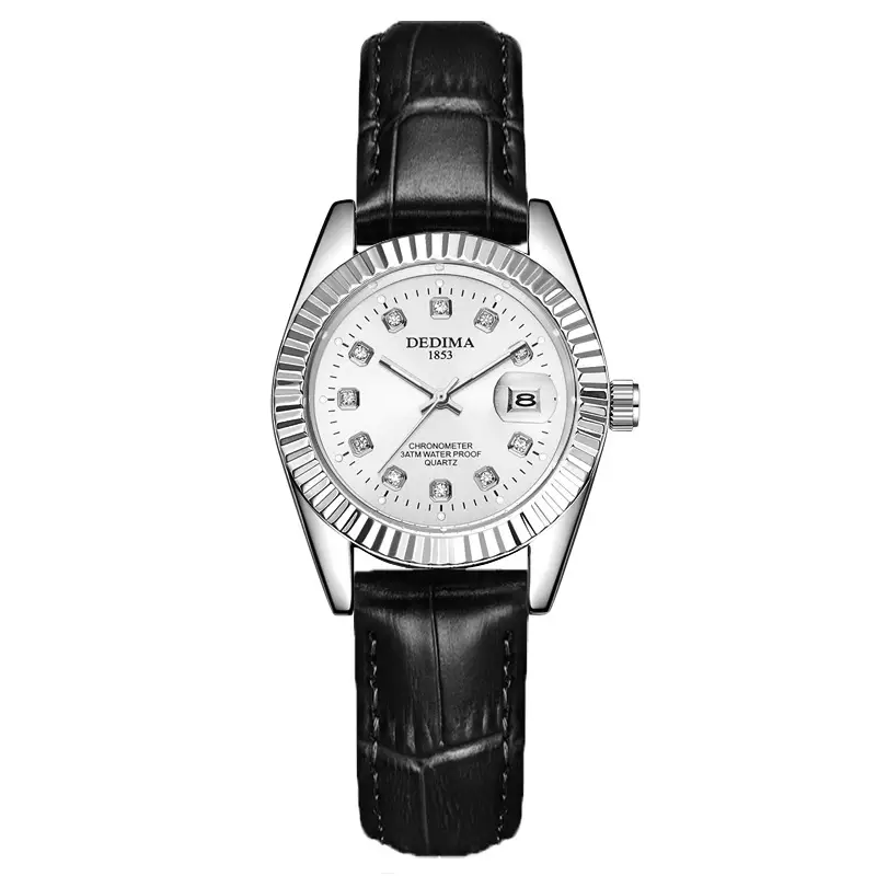 Luminous Gold Couple Watch with Calendar & Strap - Image 22