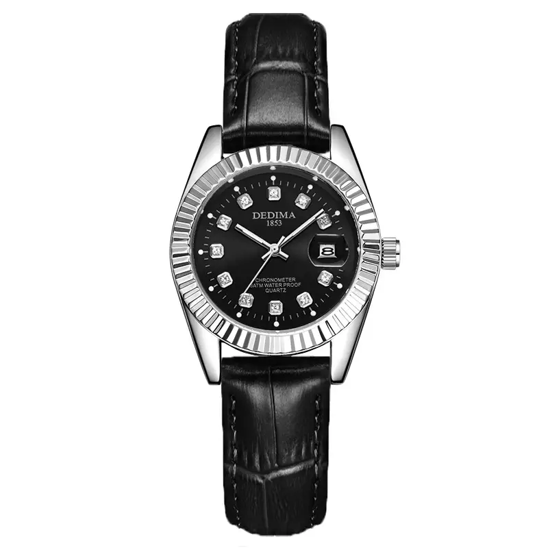 Luminous Gold Couple Watch with Calendar & Strap - Image 23
