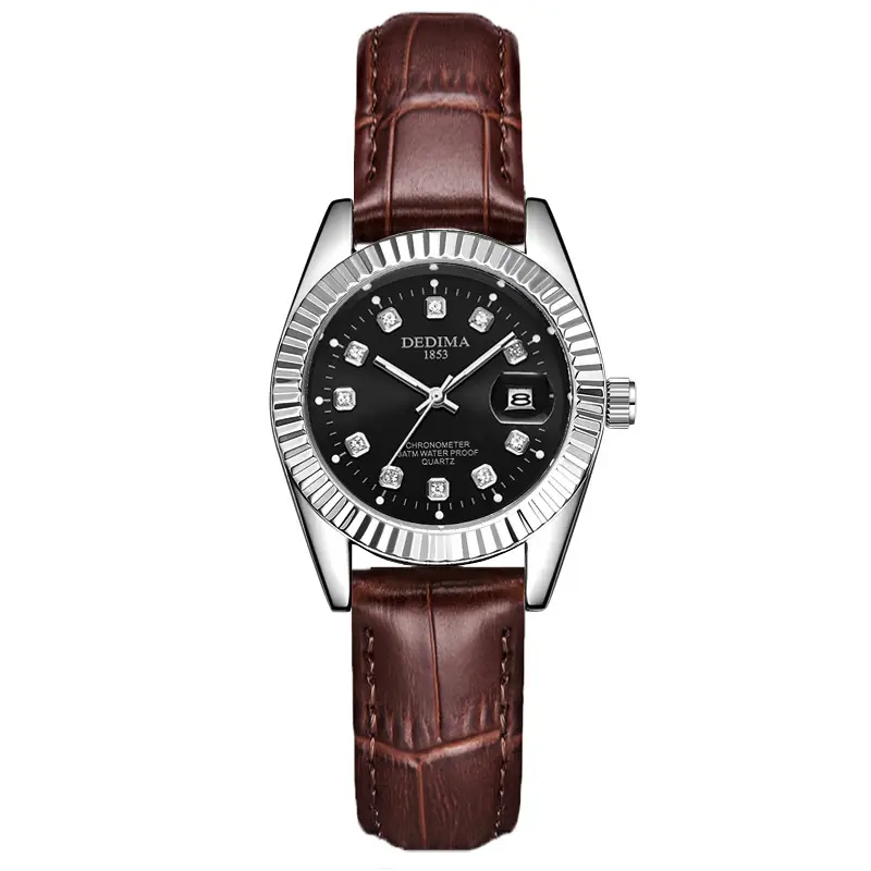 Luminous Gold Couple Watch with Calendar & Strap - Image 24