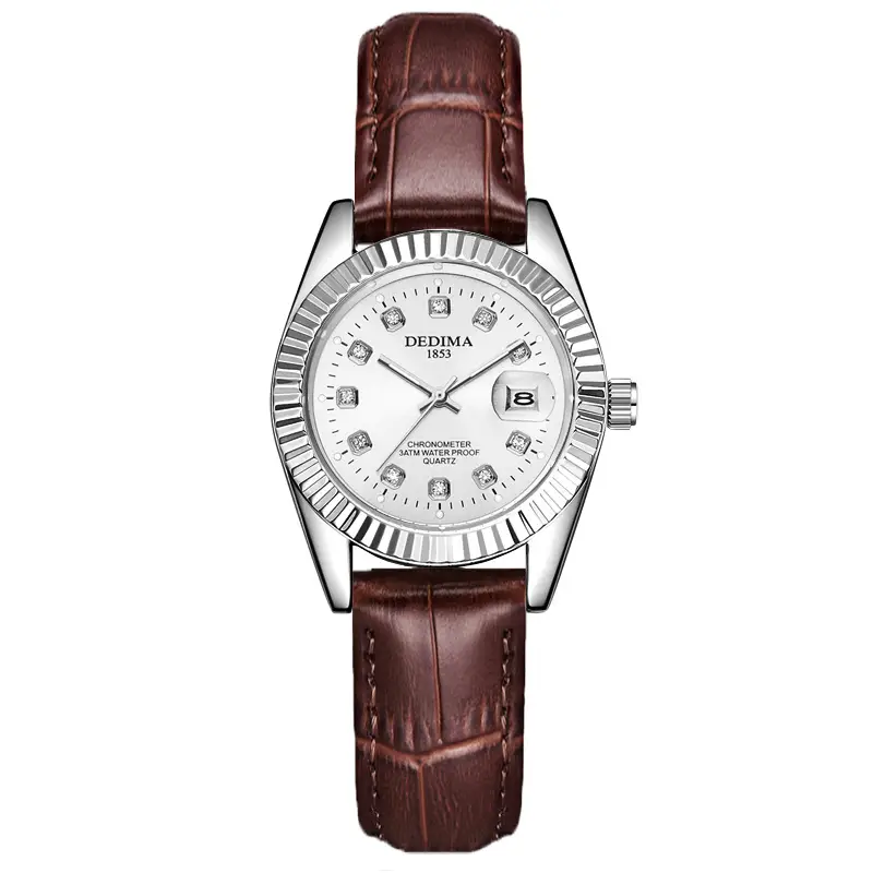 Luminous Gold Couple Watch with Calendar & Strap - Image 25