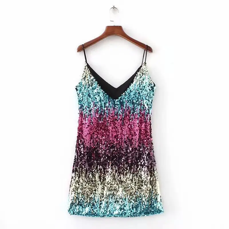 2025 Silver Sequin Sleeveless Skirt Dress - Image 5