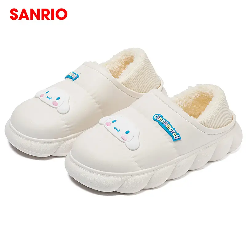 [Super Value Special Offer] Sanrio Cinnamoroll Plush Slippers for Girls, Cute New Winter Indoor Warm Shoes - Image 6