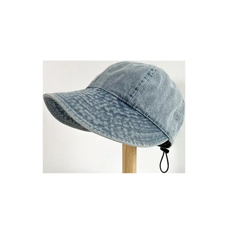 Vintage Denim Fisherman Hat with Big Brim UV Protection
