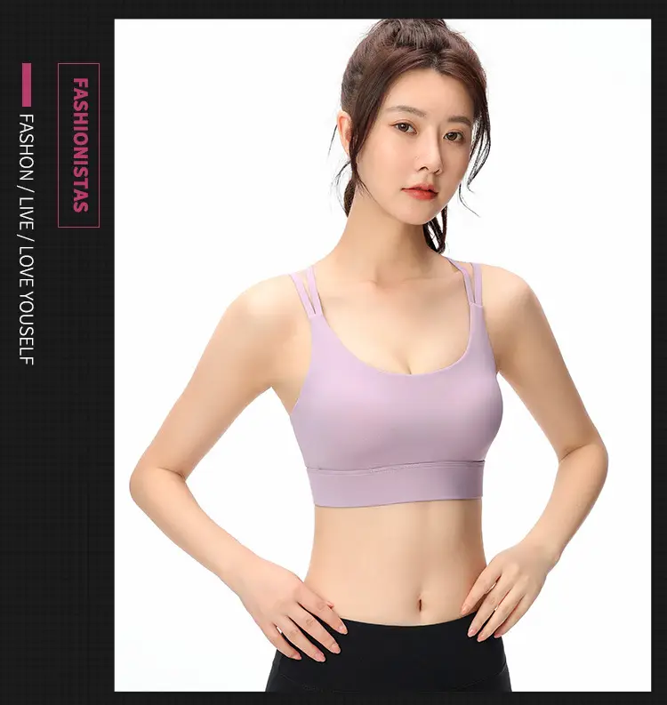 Blue Crossbody Sports Bra for Women — feature 20