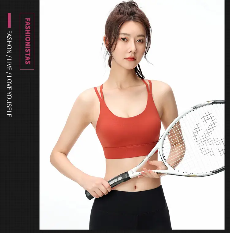 Blue Crossbody Sports Bra for Women — feature 23