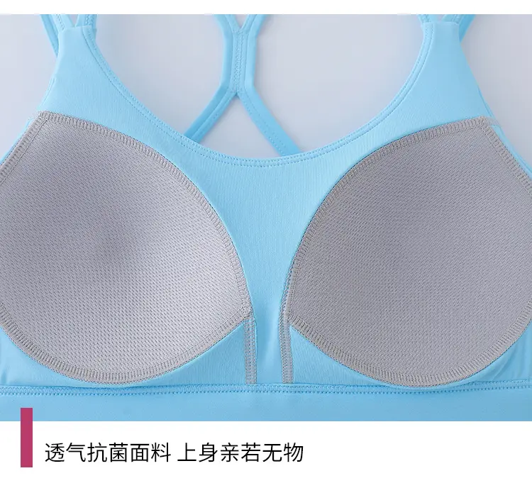 Blue Crossbody Sports Bra for Women — feature 31
