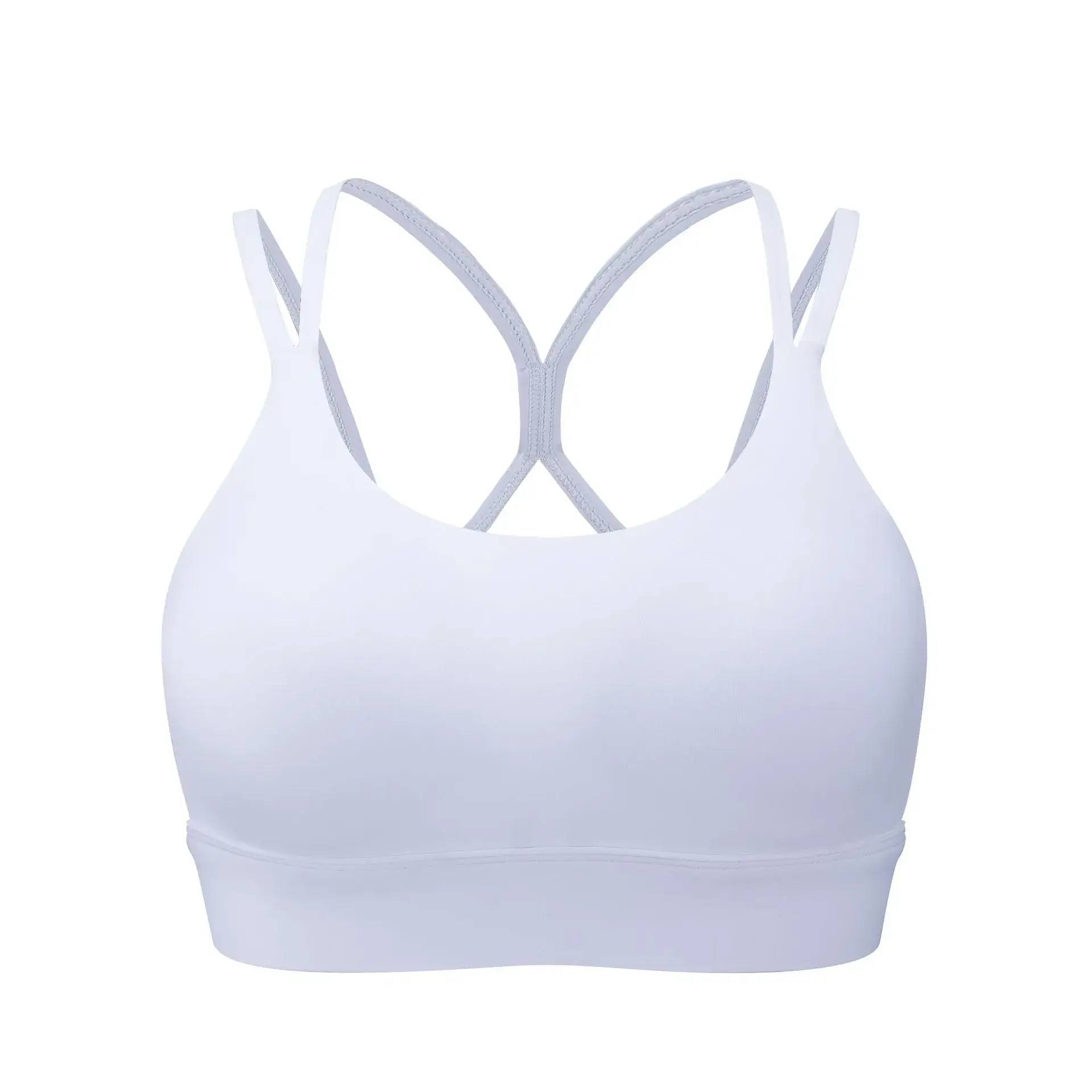 Blue Crossbody Sports Bra for Women - Image 2