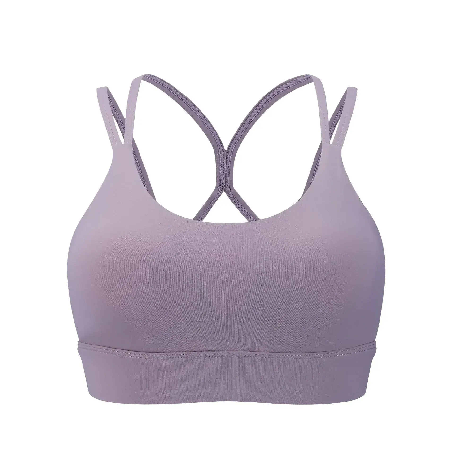 Blue Crossbody Sports Bra for Women - Image 3