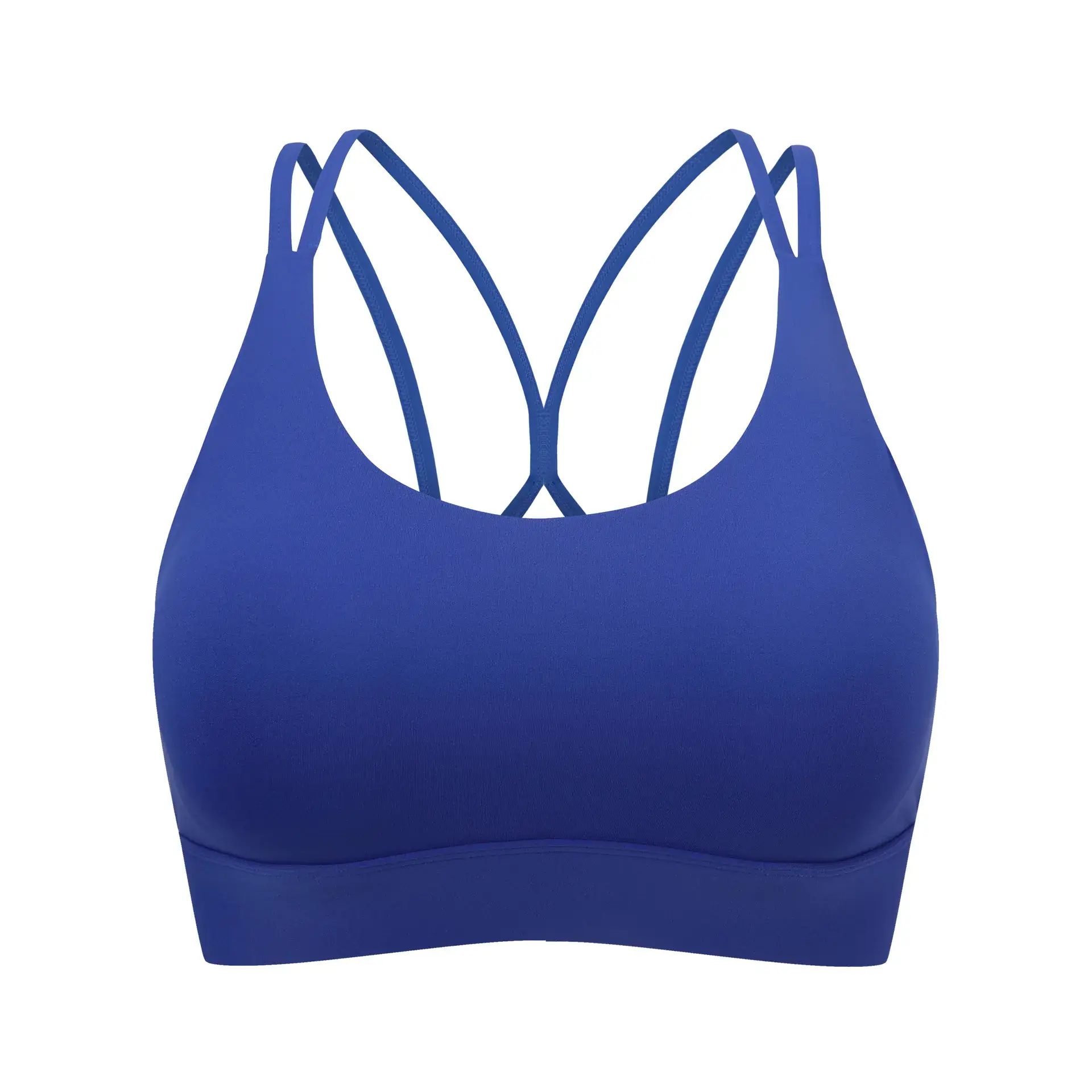 Blue Crossbody Sports Bra for Women - Image 6